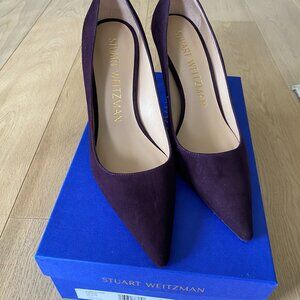 Stuart Weitzman STUART 85 Pumps, color Aubergine, size US 7,5/EU 38